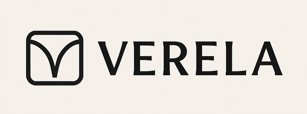 VERELA logo on a beige background